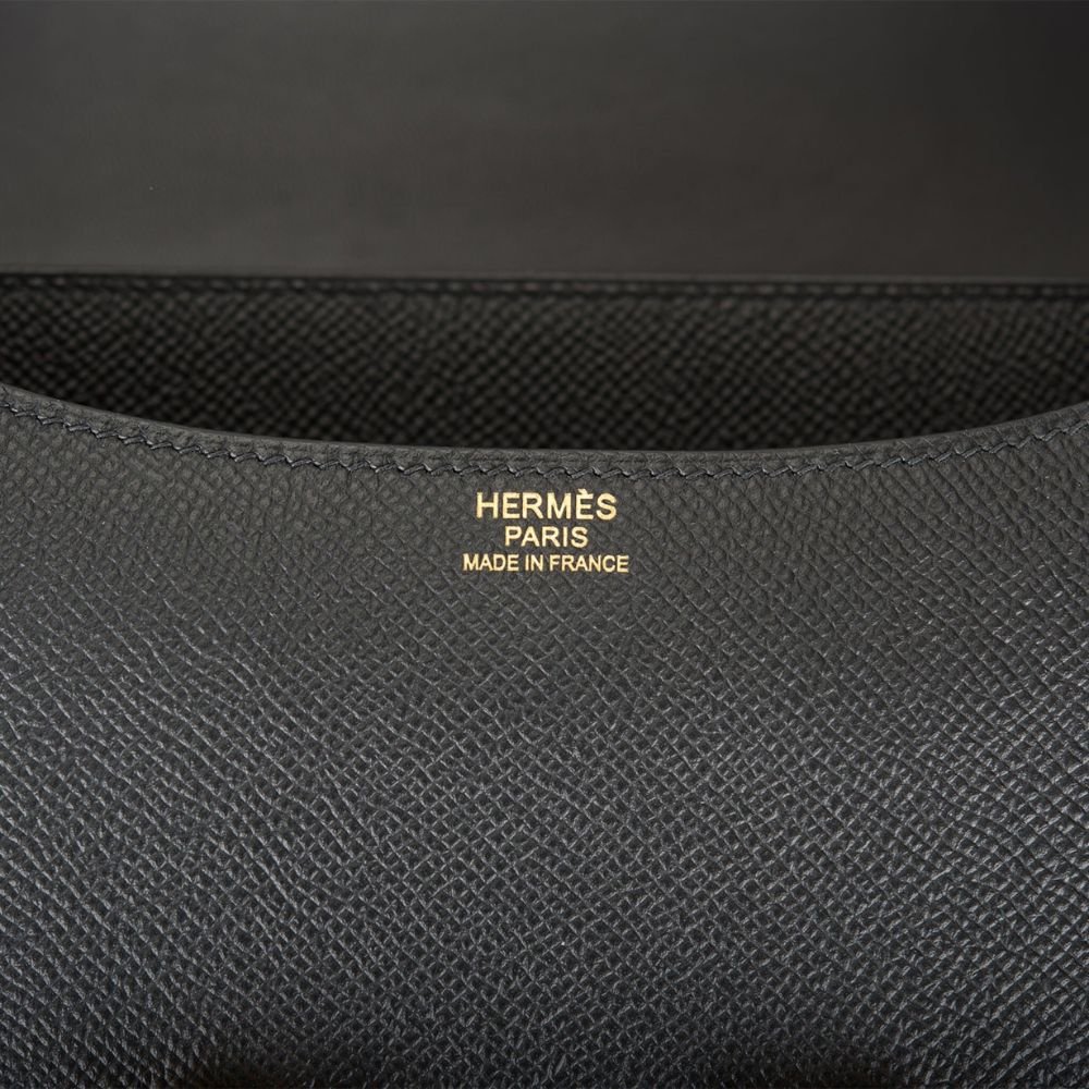 Hermes Constance 24 Togo Leather Gold Hardware Black 24Cm