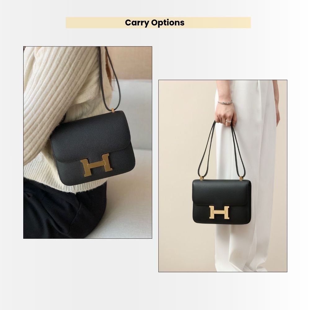 Hermes Constance 24 Togo Leather Gold Hardware Black 24Cm