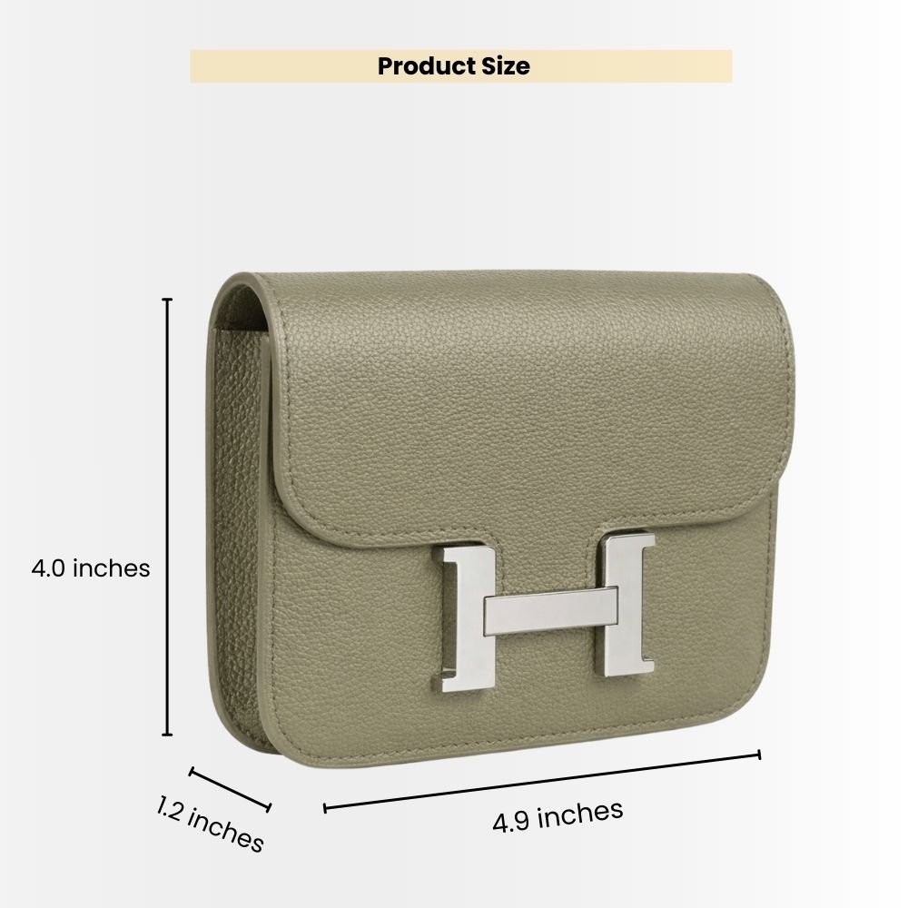 Hermes Constance Slim Wallet Etoupe 12Cm H082060CK18