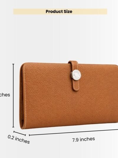 Hermes Dogon Duo Long Wallet Brown 19Cm