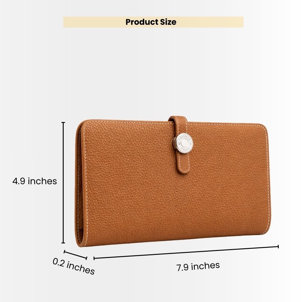 Hermes Dogon Duo Long Wallet Brown 19Cm