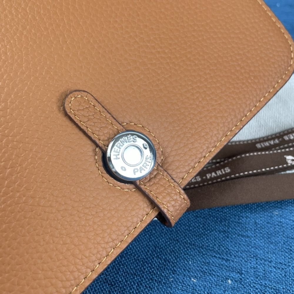 Hermes Dogon Duo Long Wallet Brown 19Cm