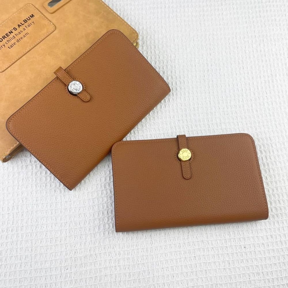 Hermes Dogon Duo Long Wallet Brown 19Cm