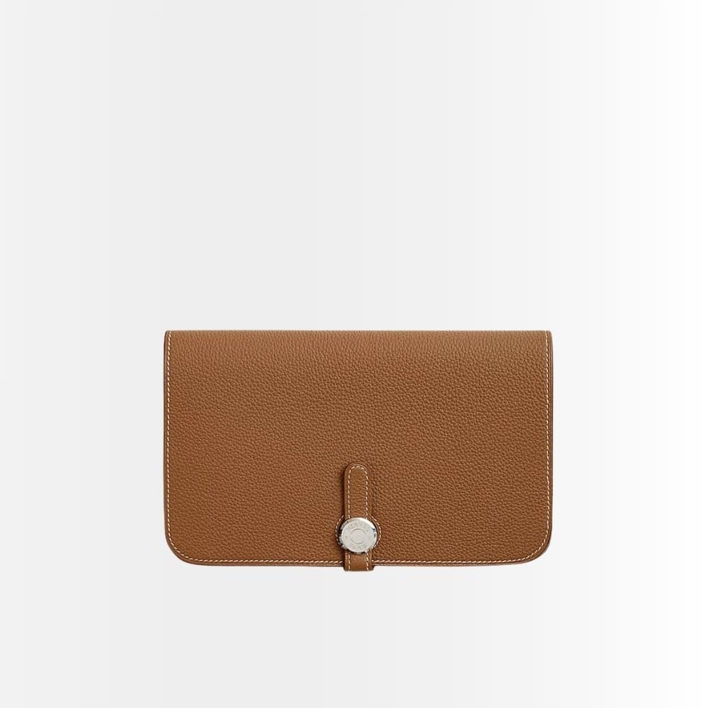 Hermes Dogon Duo Long Wallet Brown 19Cm