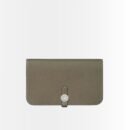 Hermes Dogon Duo Long Wallet Dark Beige 19Cm