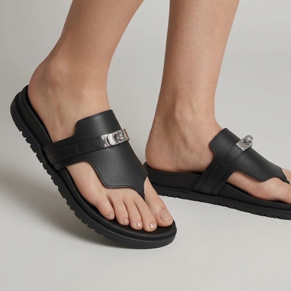 Hermes Empire Sandal Noir H252300Z 02340