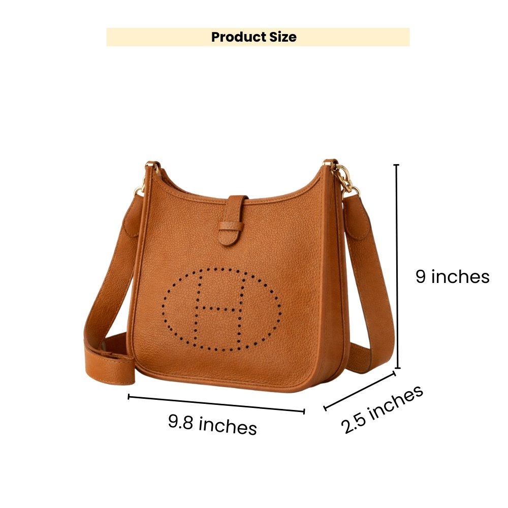 Hermes Evelyne 25 Shoulder Bag Clemence Brown 25cm