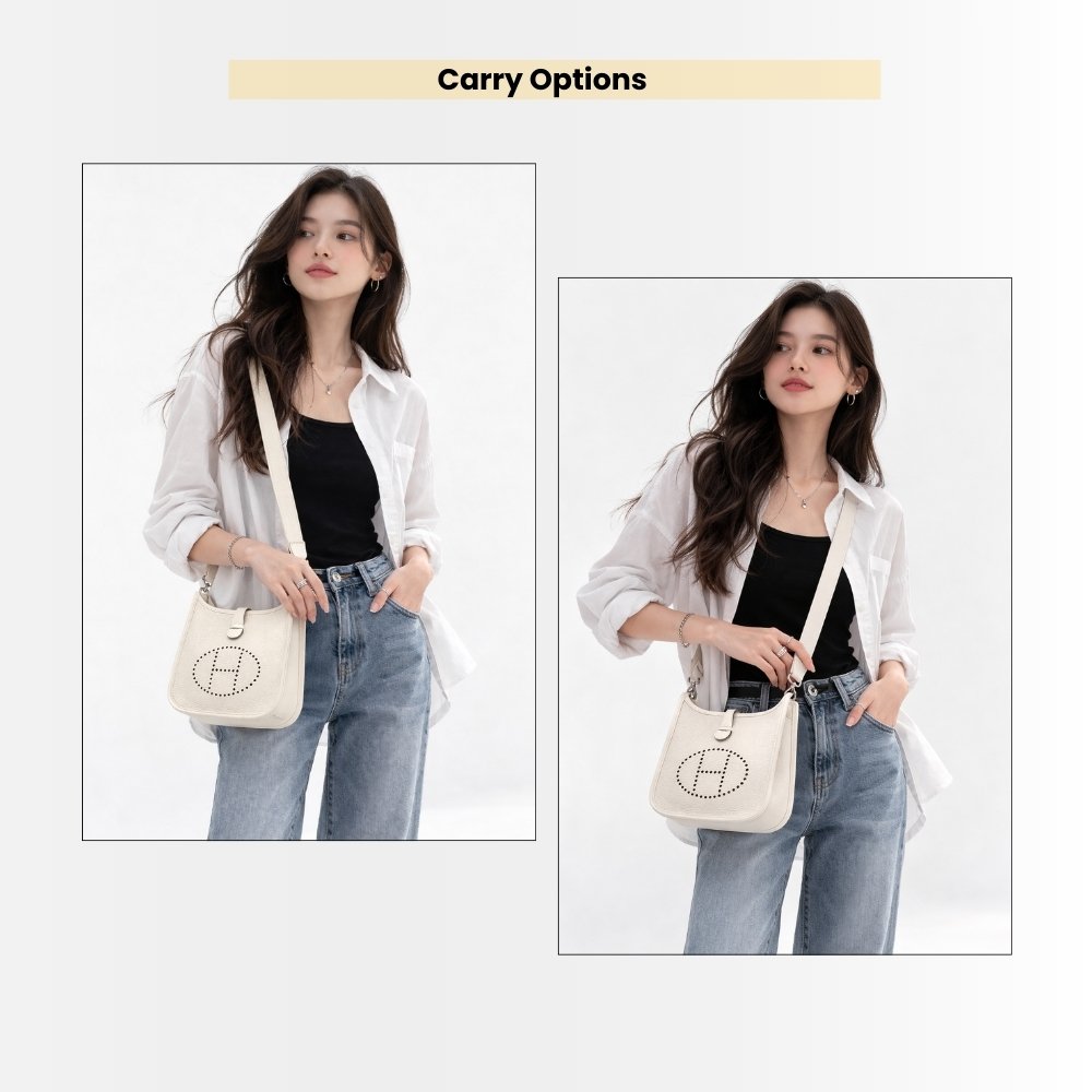 Hermes Evelyne Clemence 16 Amazon Bag White 16Cm