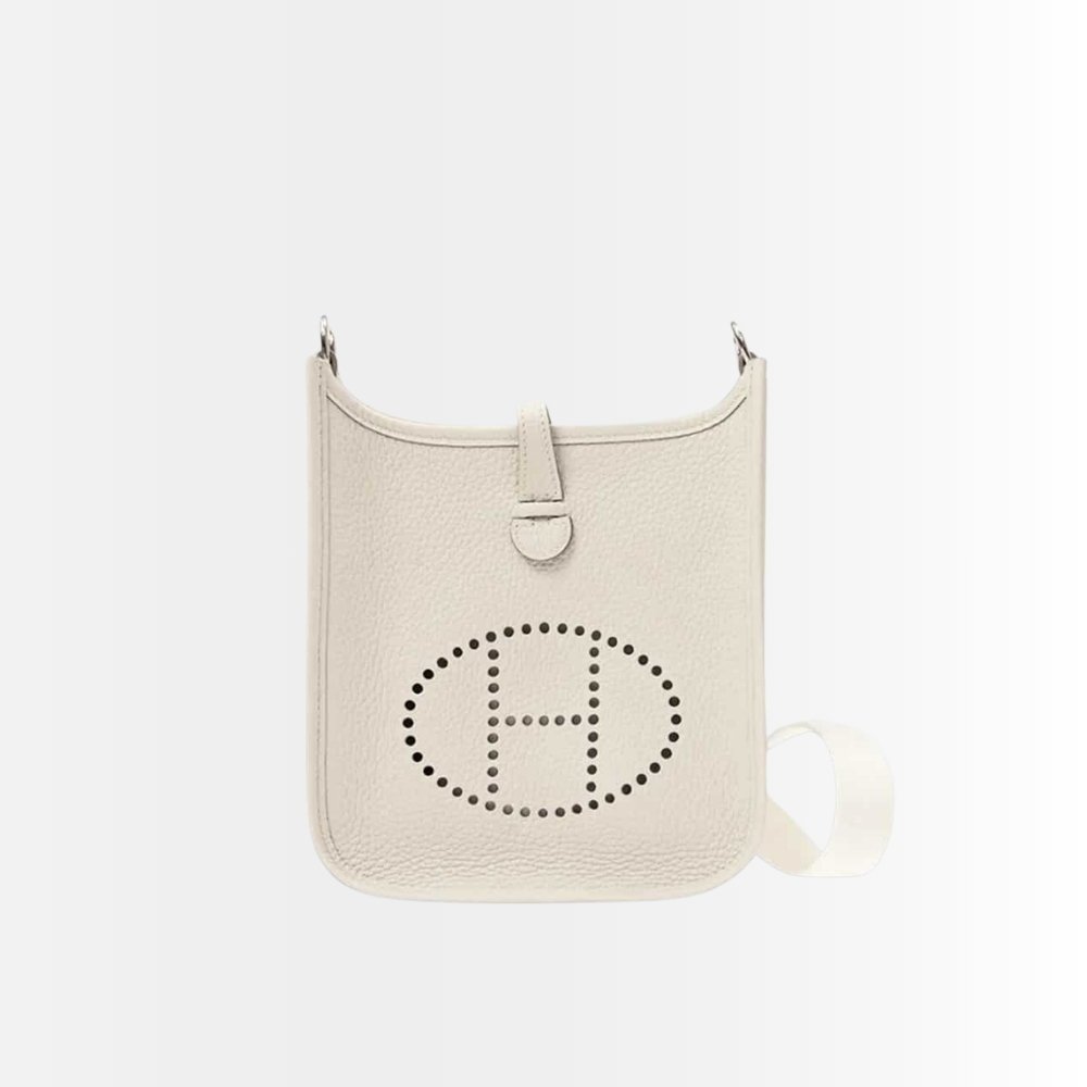 Hermes Evelyne Clemence 16 Amazon Bag White 16Cm
