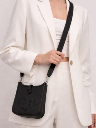 Hermes Evelyne TPM Crossbody Bag Black 16Cm H069426CKAV