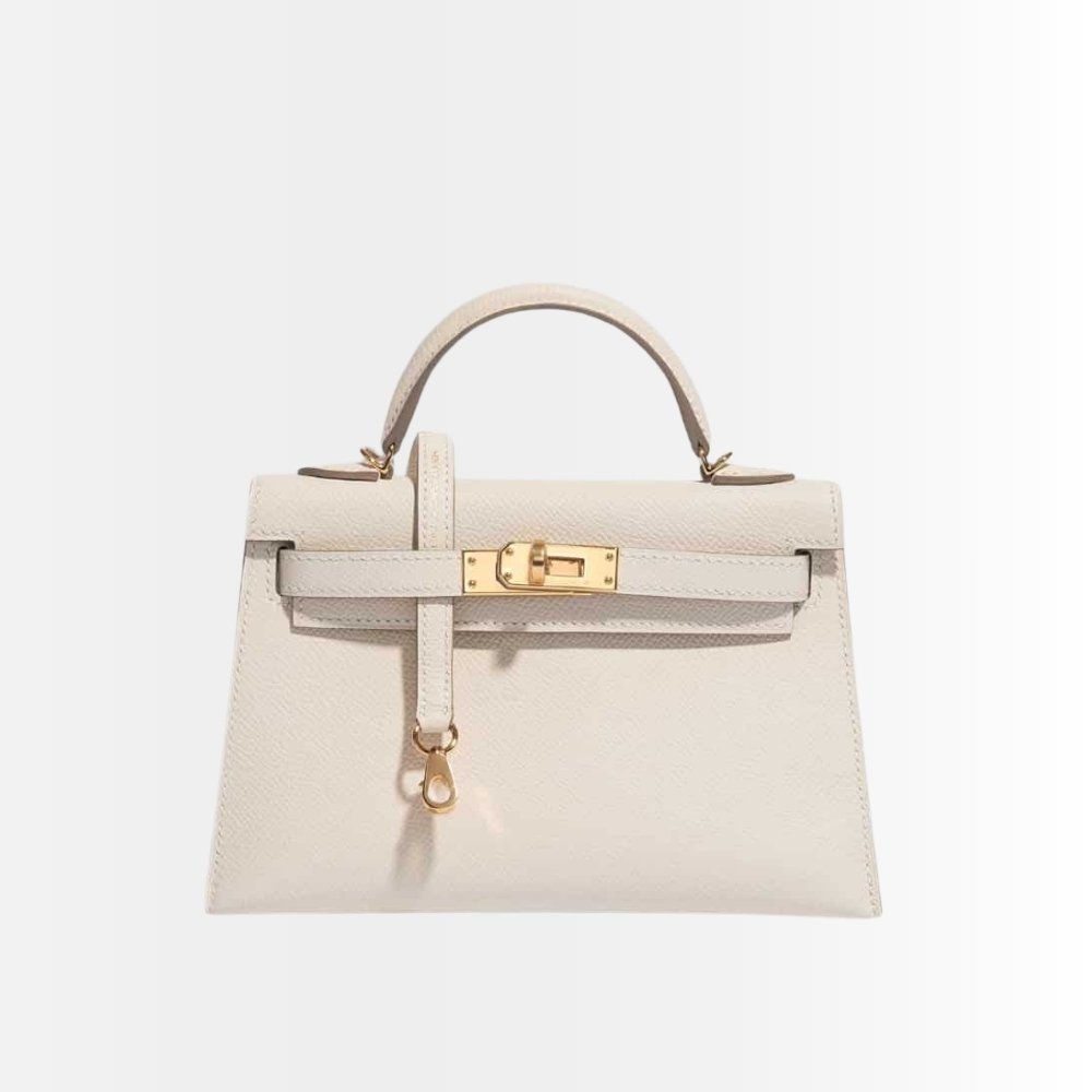 Hermes Kelly 20 Epsom Handbag Craie 20cm