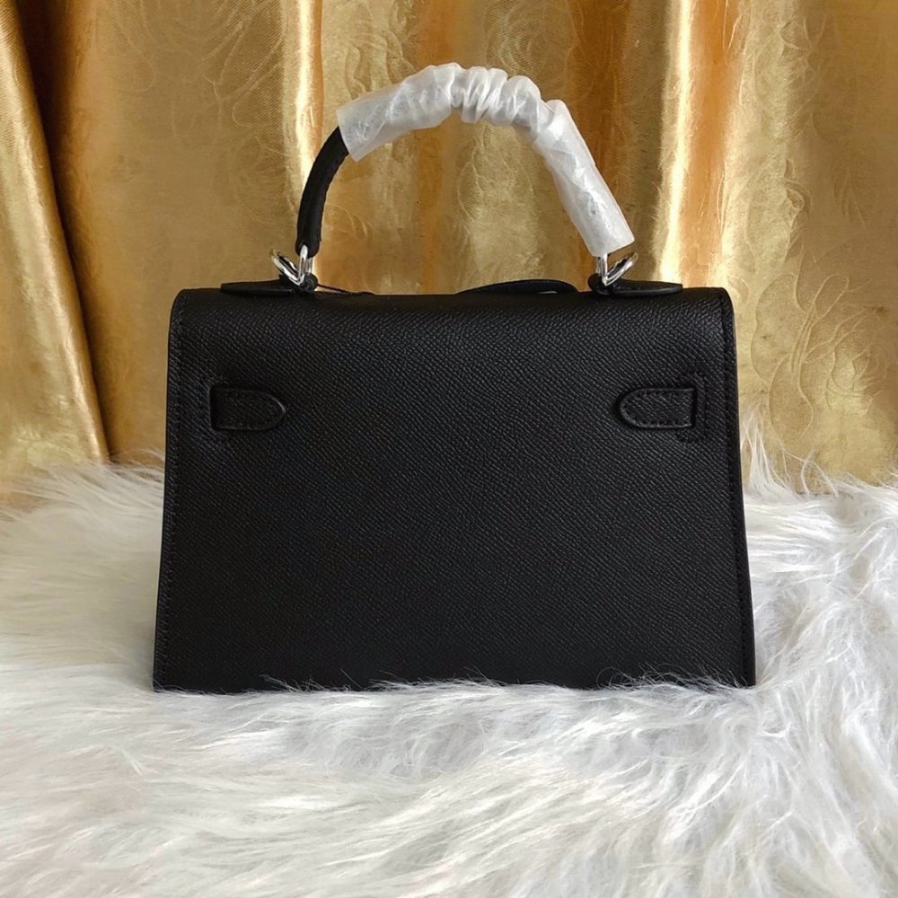 Hermes Kelly 22 Epsom Handbag Black 22cm