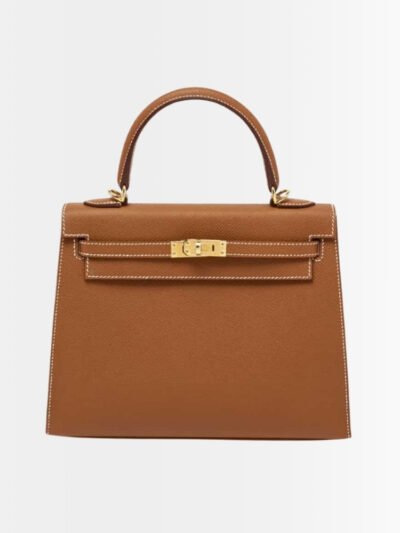 Hermes Kelly 25 Sellier Handbag Brown 25cm