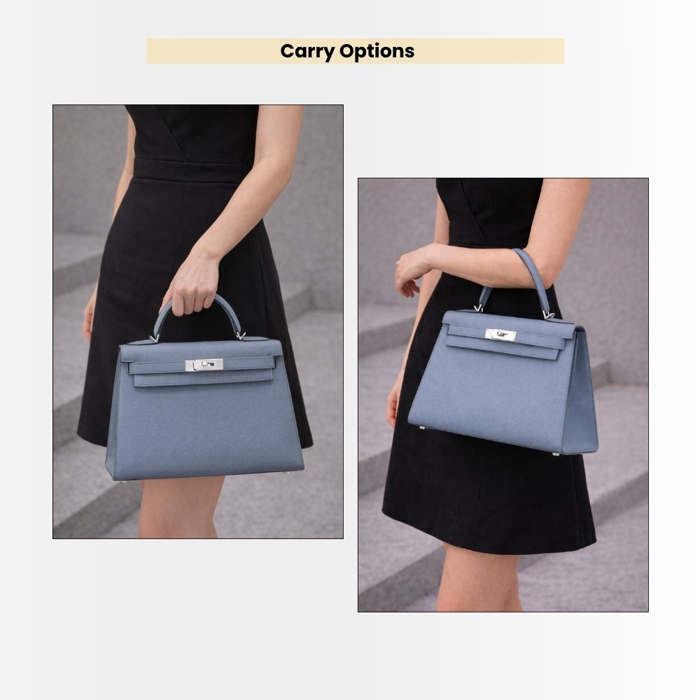 Hermes Kelly 28 Epsom Bleu Celeste 28Cm