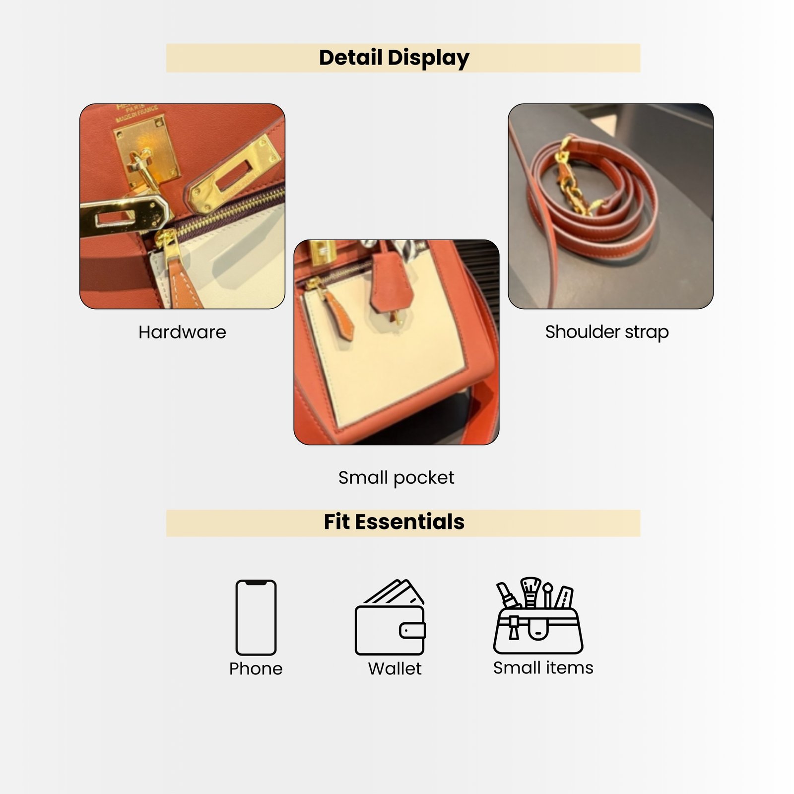Hermes Kelly 28 Retourne Orange Gold Tone Hardware 28Cm
