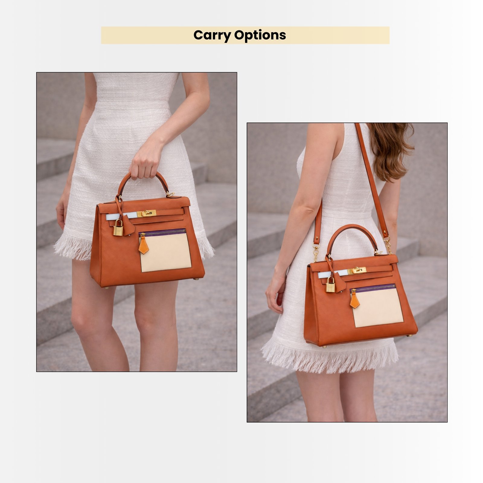 Hermes Kelly 28 Retourne Orange Gold Tone Hardware 28Cm