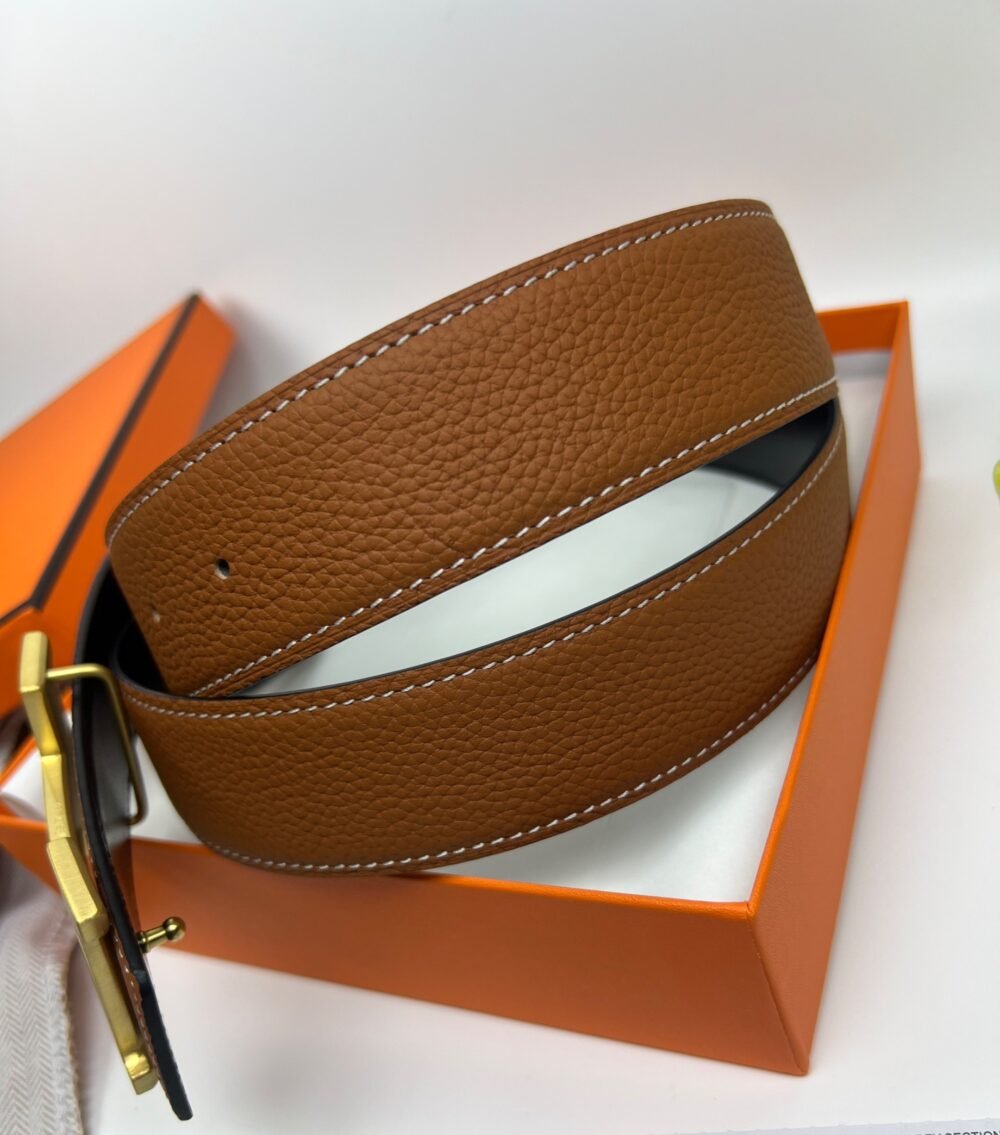 Hermes Mini Constance Guillochee Belt Buckle Reversible Brown