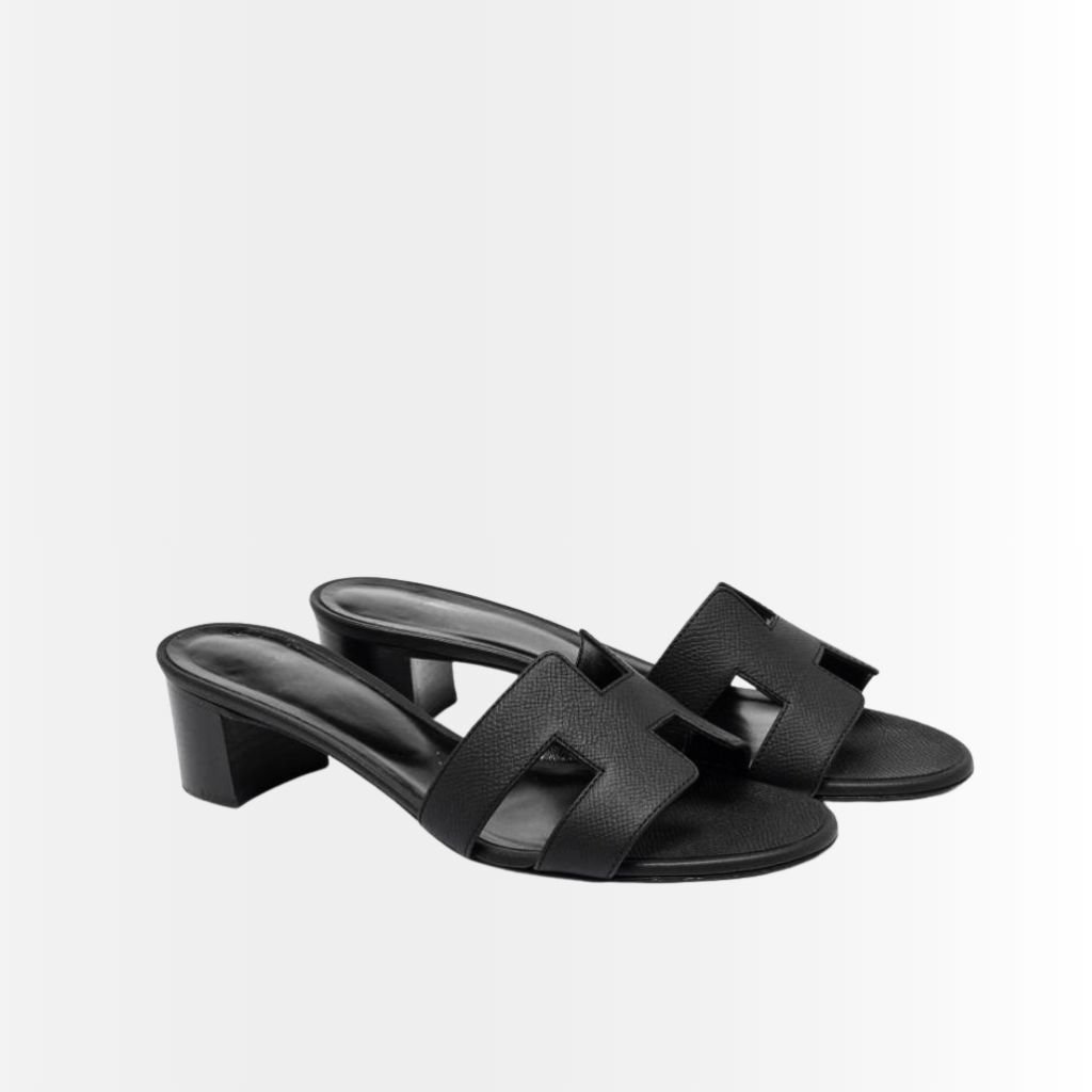 Hermes Oasis Sandals Black Leather H252182Z 02350