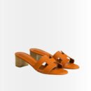 Hermes Oasis Sandals Orange Leather