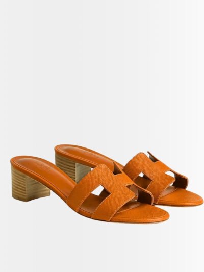 Hermes Oasis Sandals Orange Leather