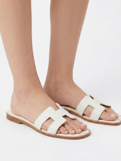 Hermes Oran Sandals Ivory