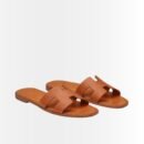 Hermès Oran Sandals Stitching In Brown