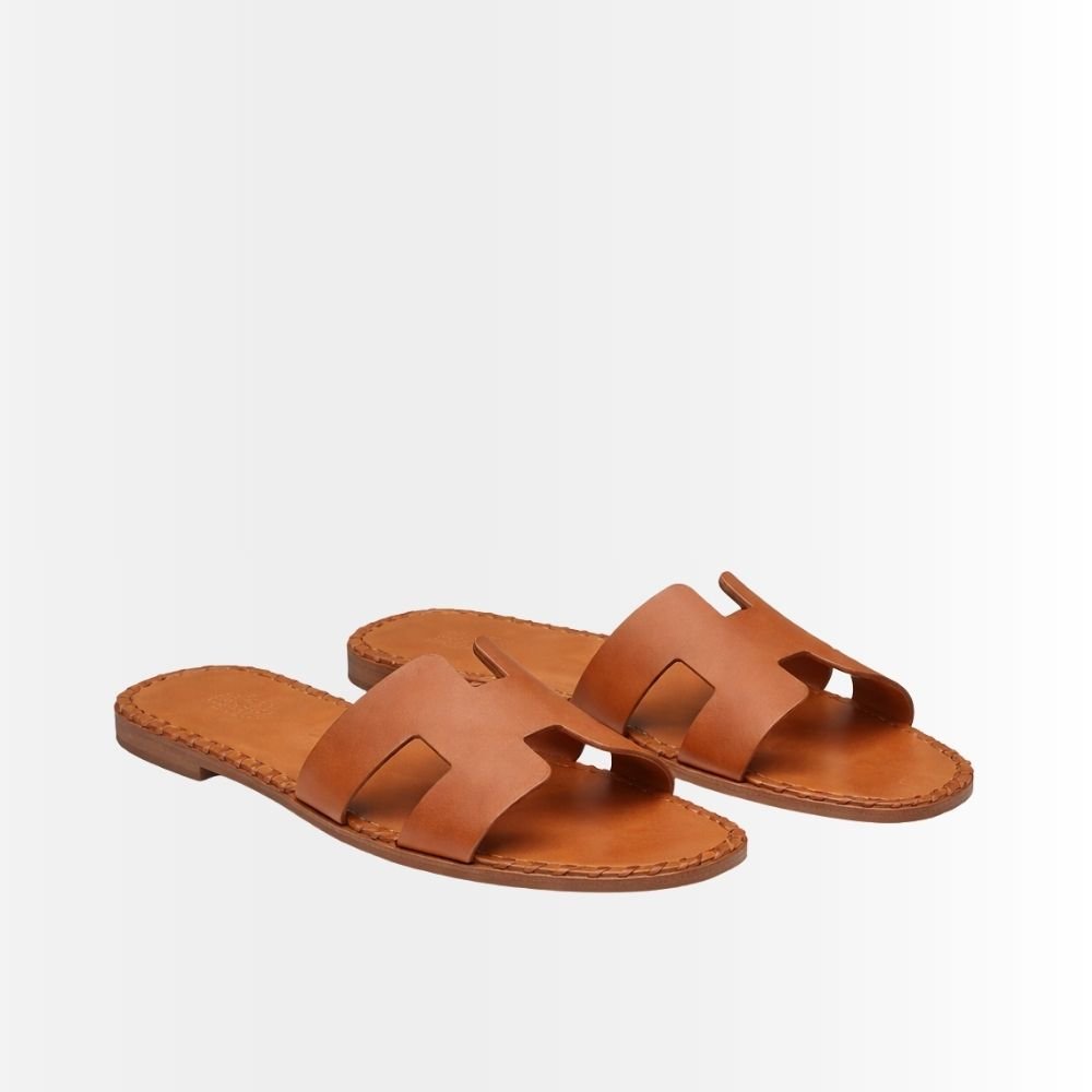 Hermès Oran Sandals Stitching In Brown