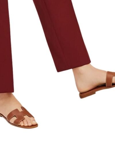 Hermes Oran Slippers Flat Oran Brown H021056Z