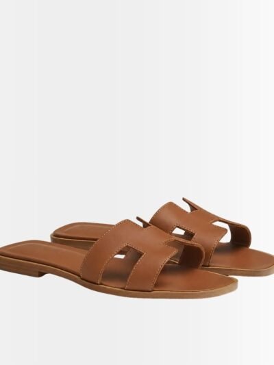 Hermes Oran Slippers Flat Oran Brown H021056Z