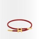 Hermes Rope Chain Bracelet Red Gold Material
