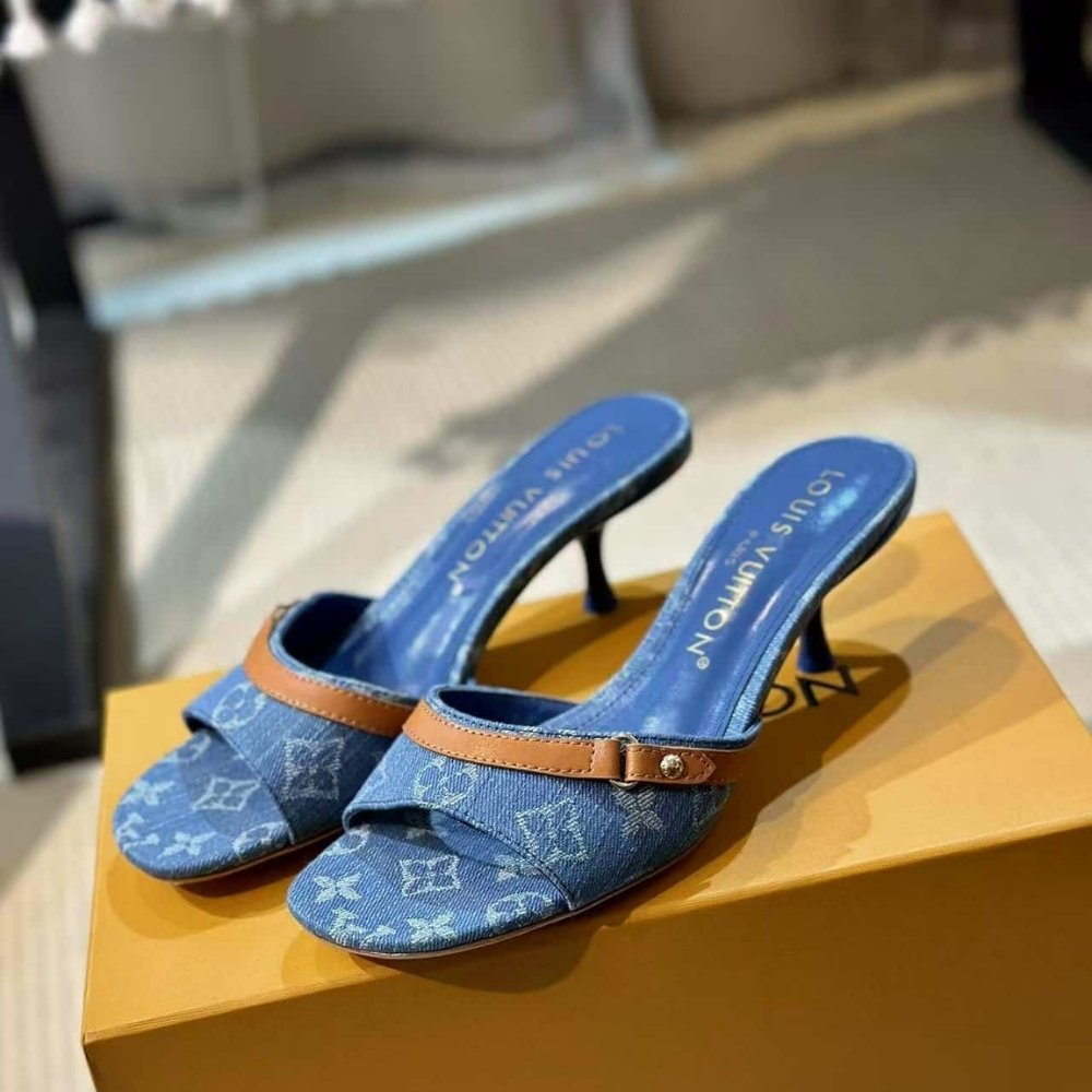 Louis Vuitton 6AM Mule Blue Denim 1ADIF3