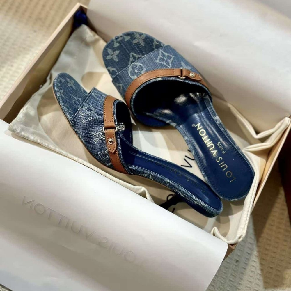 Louis Vuitton 6AM Mule Blue Denim 1ADIF3