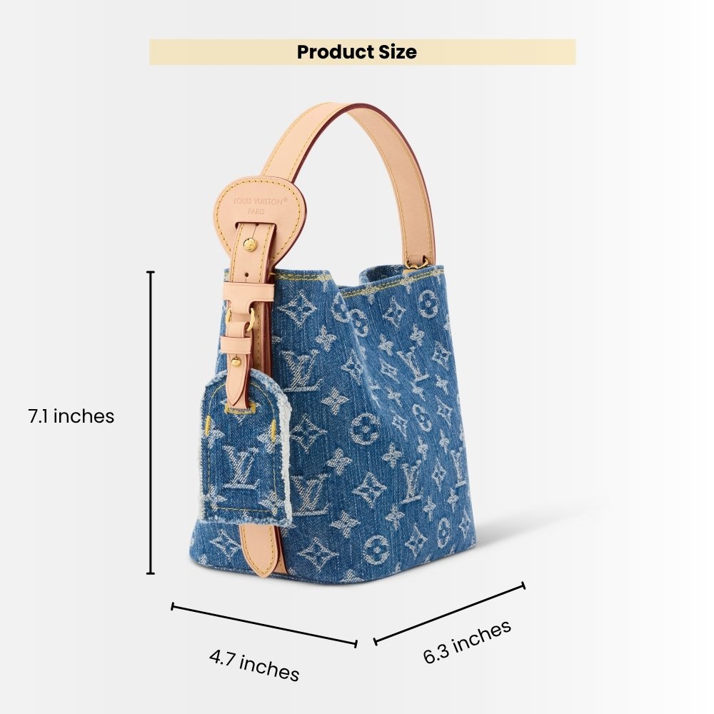 Louis Vuitton All In BB Blue Denim Bucket Bag 18Cm M28107