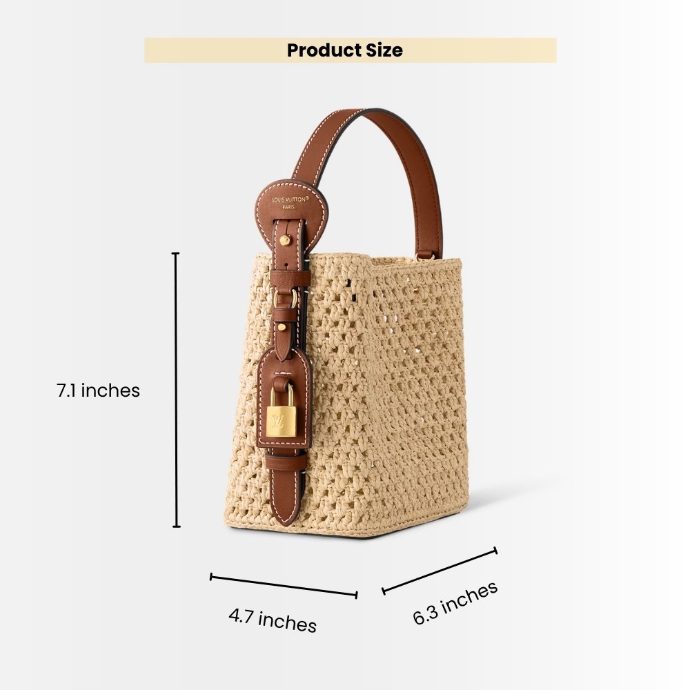 Louis Vuitton All In BB Raffia Beige With Brown Leather 18Cm M14217
