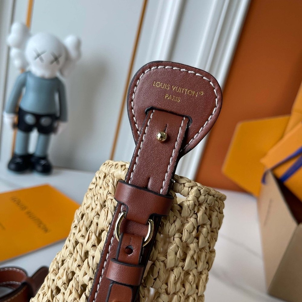 Louis Vuitton All In BB Raffia Beige With Brown Leather 18Cm M14217