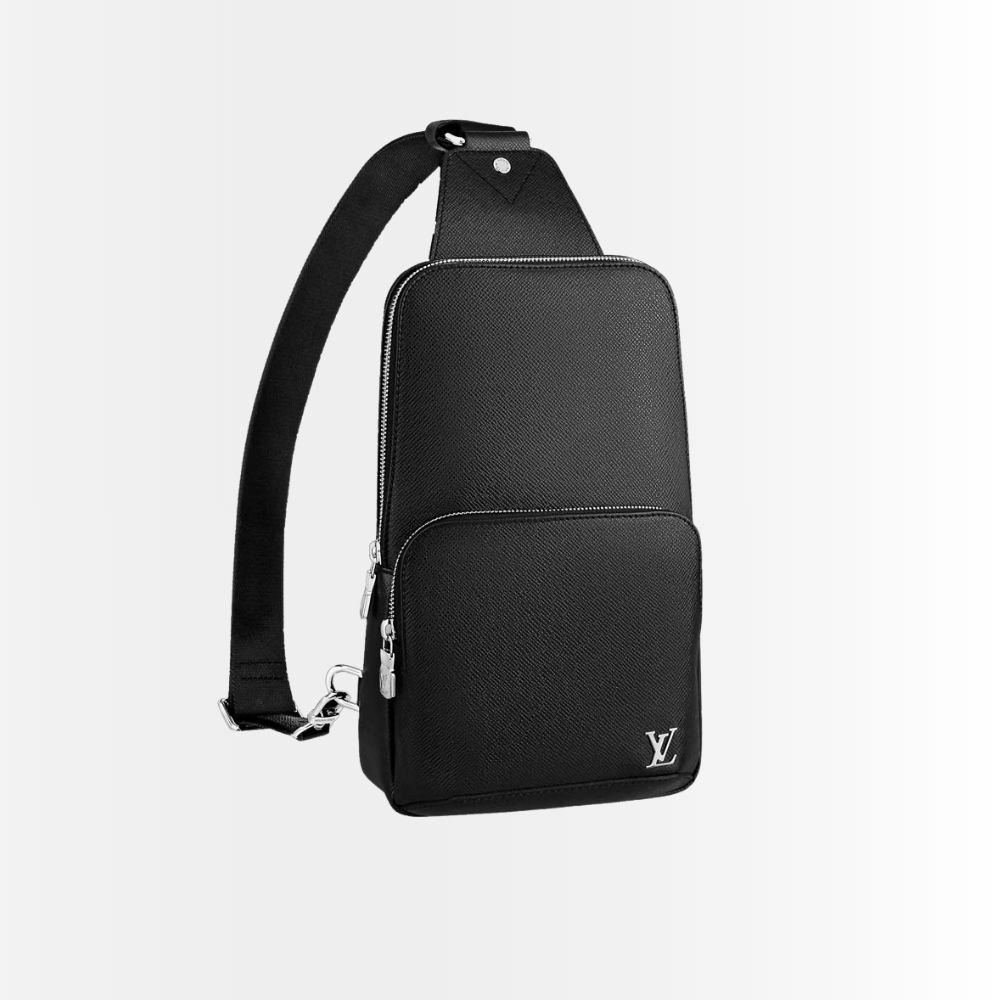 Louis Vuitton Avenue Sling Bag Taiga Black 31Cm M30443