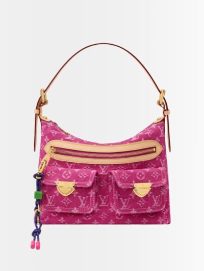 Louis Vuitton Baggy Fuchsia Denim 30Cm M28266