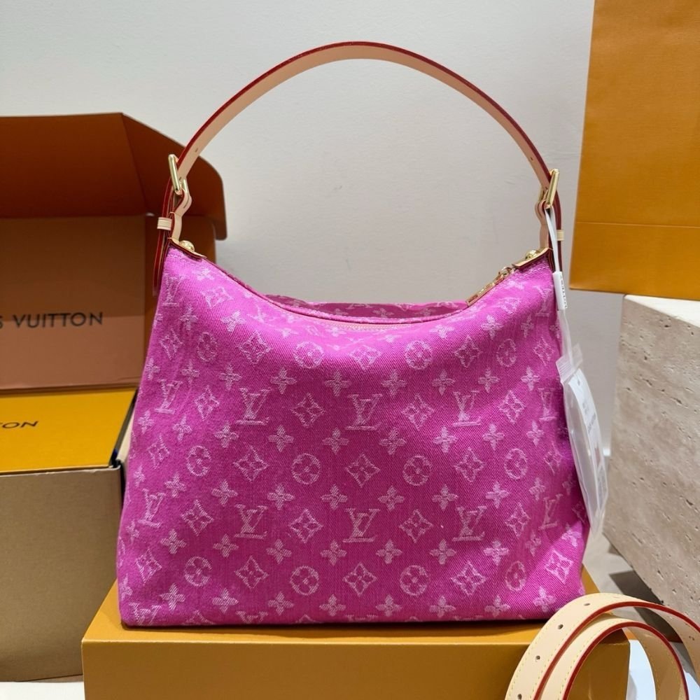 Louis Vuitton Baggy Fuchsia Denim 30Cm M28266