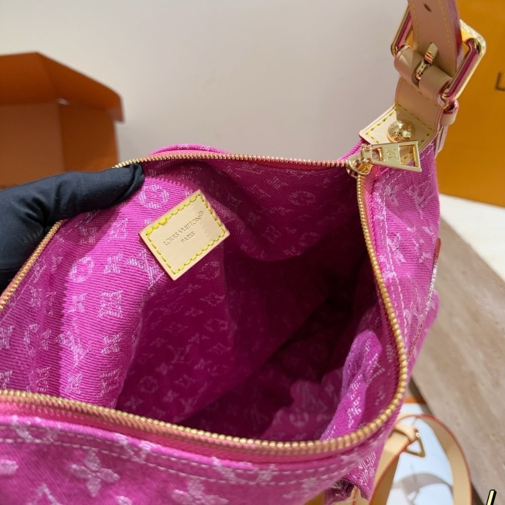 Louis Vuitton Baggy Fuchsia Denim 30Cm M28266