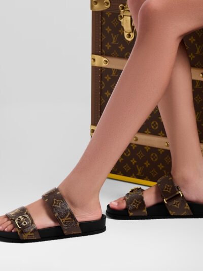 Louis Vuitton Bomdia Flat Comfort Mule Monogram Brown 1AAW8O
