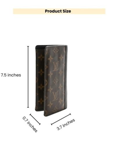 Louis Vuitton Brazza Wallet Monogram Macassar Brown 19cm M69410