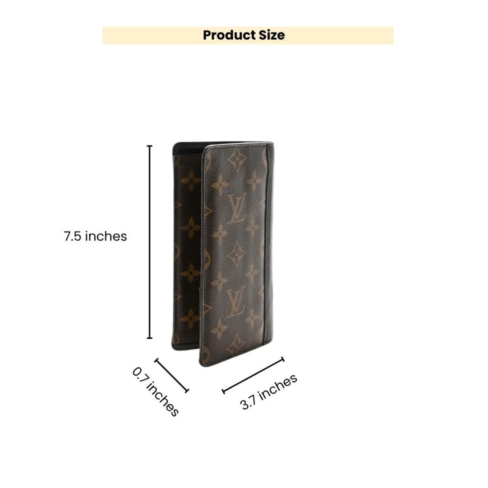 Louis Vuitton Brazza Wallet Monogram Macassar Brown 19cm M69410