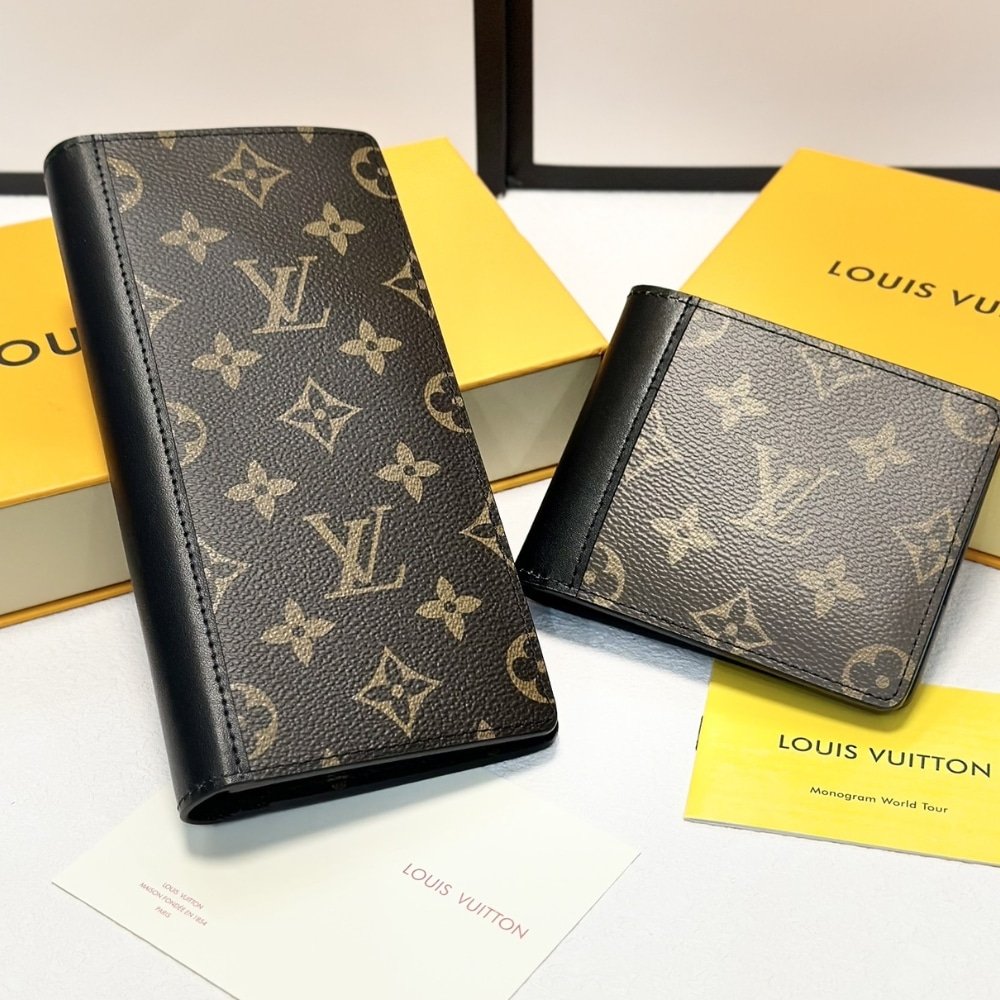 Louis Vuitton Brazza Wallet Monogram Macassar Brown 19cm M69410