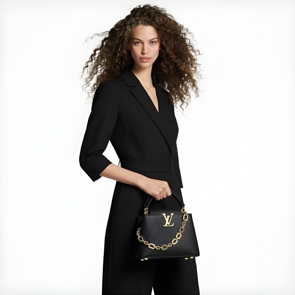 Louis Vuitton Capucines BB Black 27Cm