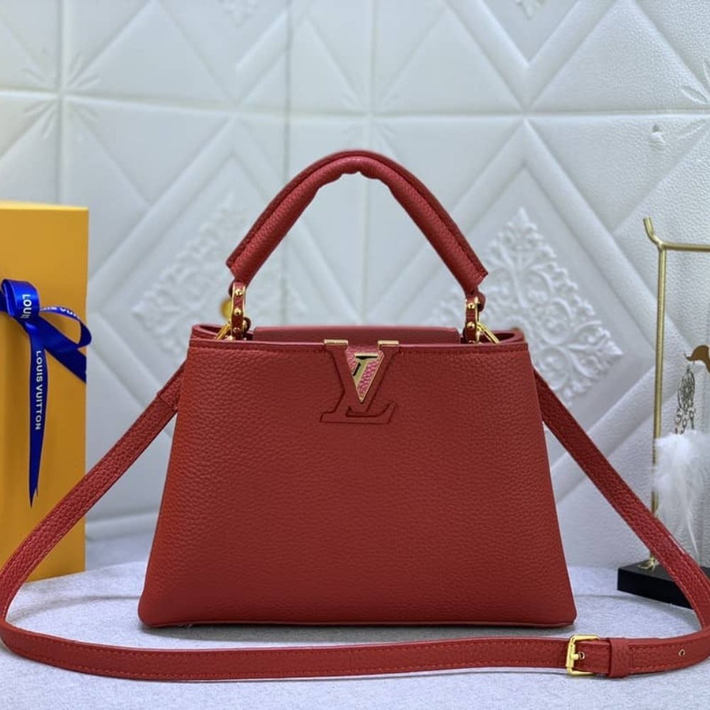 Louis Vuitton Capucines BB Scarlet Red 27Cm M52689