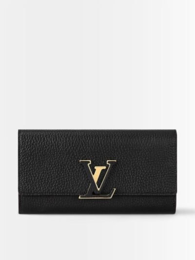 Louis Vuitton Capucines Long Wallet Black 20Cm M61248
