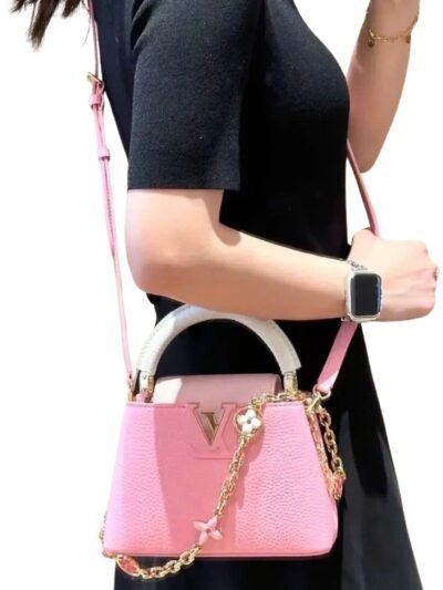 Louis Vuitton Capucines Mini Rose Chamallow Pink 20Cm M22375