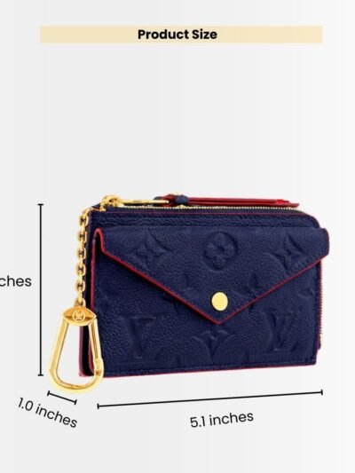 Louis Vuitton Card Holder Recto Verso Wallet Navy Blue And Red 13Cm M69420