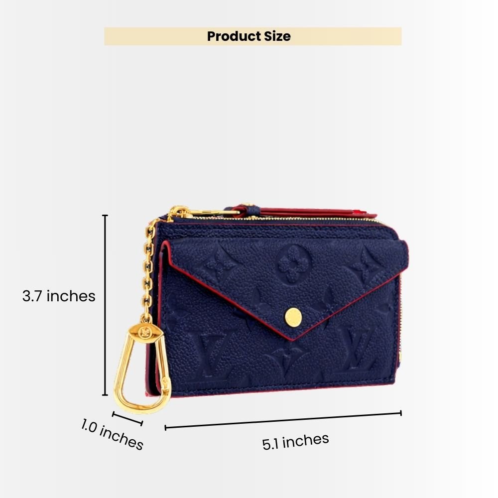 Louis Vuitton Card Holder Recto Verso Wallet Navy Blue And Red 13Cm M69420