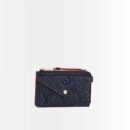 Louis Vuitton Card Holder Recto Verso Wallet Navy Blue And Red 13Cm M69420